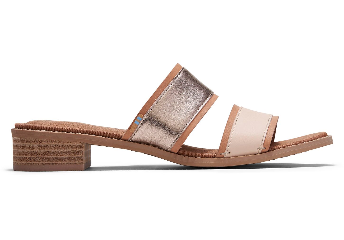 Toms Mariposa Leather Metallic - Womens Sandals - Orange - NZ - 708365XPB